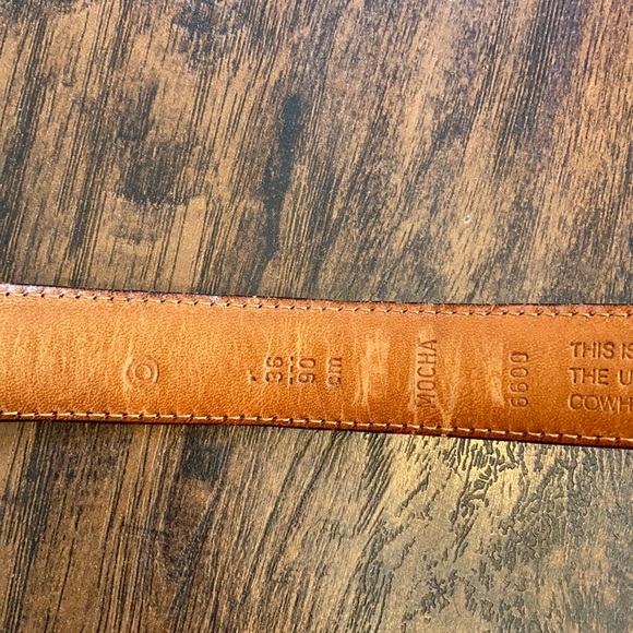 Coach Mocha Leather Belt - Picture 5 of 7